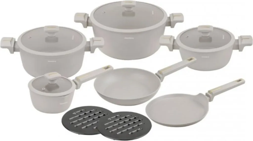 Klausberg Set 12 Pezzi Marmo 63912 - Pentole Induzione Antiaderenti