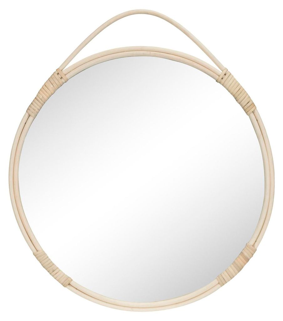WISZĄCE LUSTRO Malo RATTANOWE naturalne 50cm boho Zdjęcie produktu 