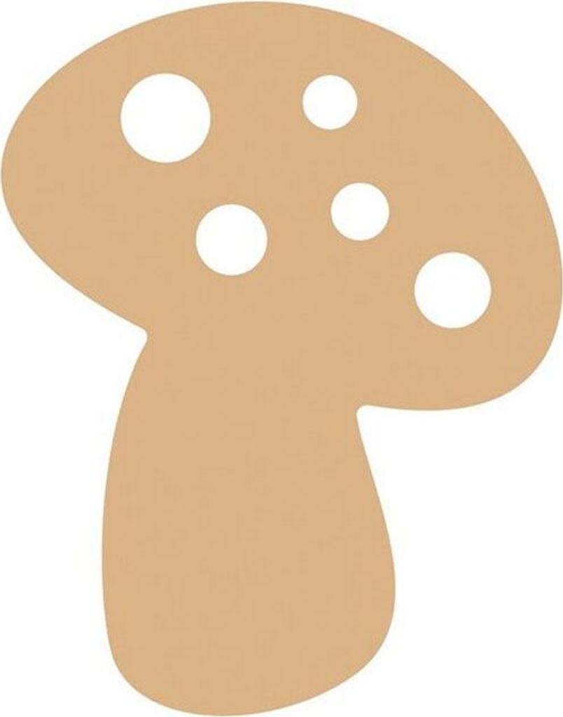 Pilz aus MDF-Holz zum Verzieren - 11 x 10 cm