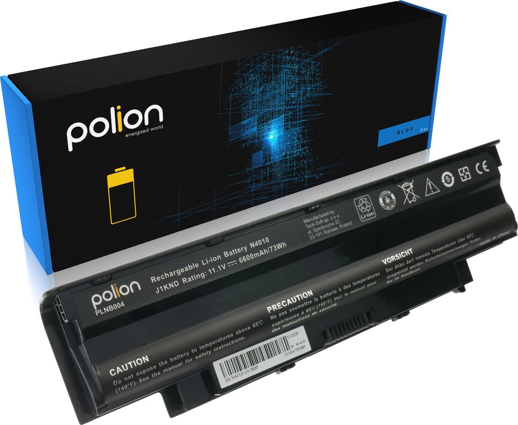 POLION Laptop-Akku 6600mAh für DELL Inspiron/Vostro