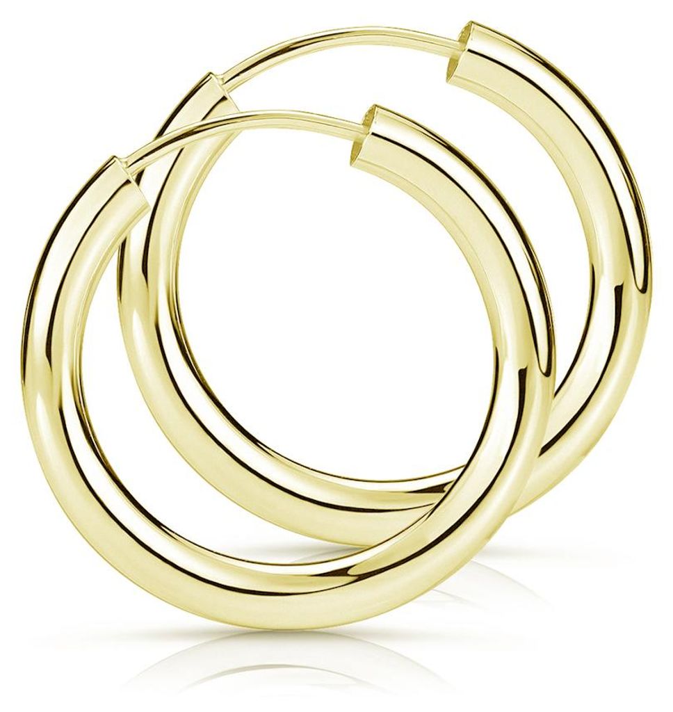 MATERIA Gold Creolen klein aus vergoldetem 925 Sterling Produktbild 