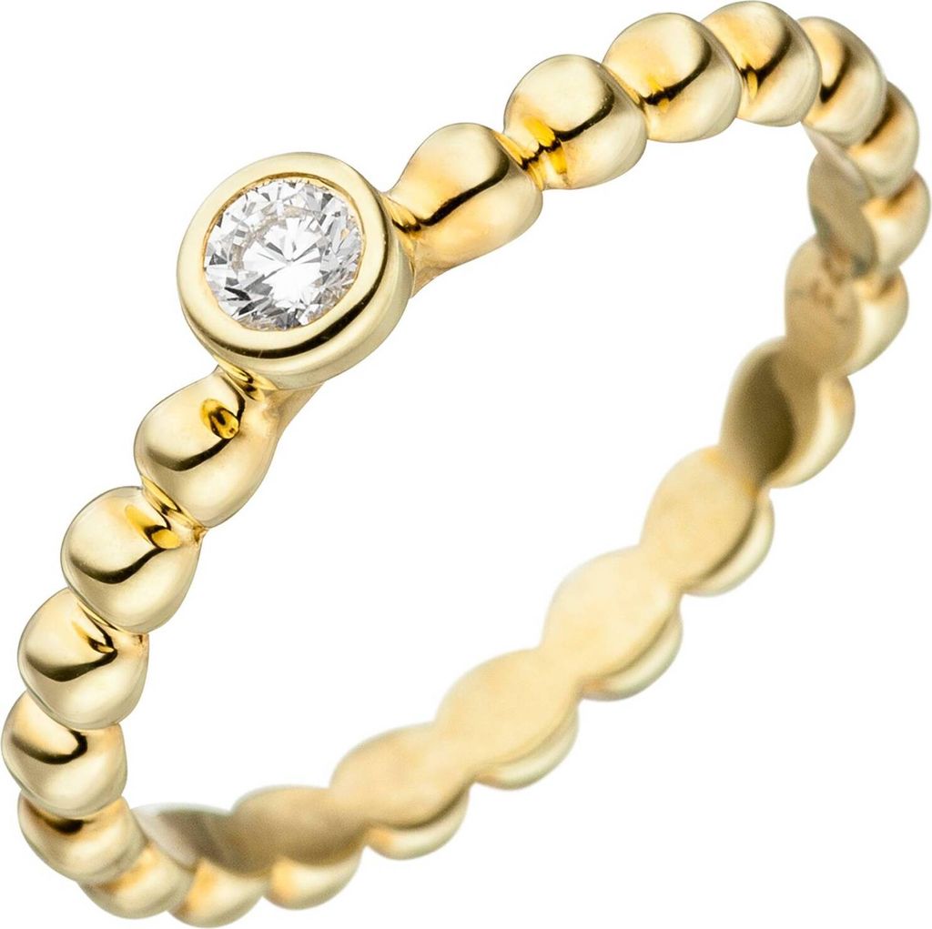 Gr. 50 Damen Ring Kugel 925 Sterling Silber gold vergoldet Produktbild 