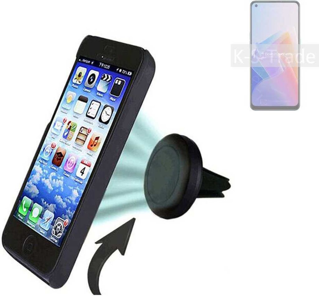 K-S-Trade Kompatibel mit Oppo F21 Pro 5G Auto Handy Halterung KFZ Halter Lüftungsgitterhalterung Air Vent mount Smartphone Halter