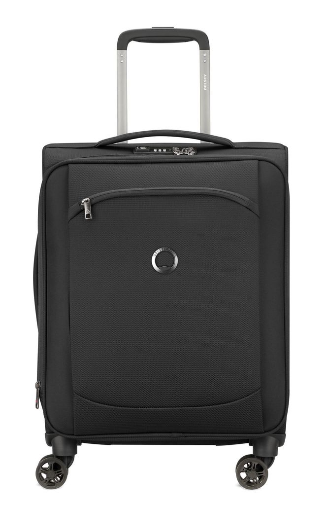 DELSEY PARIS Montmartre Air 2.0 Expandable 4 Double Rolls Cabin Trolley Slim Line 55 Black schwarz