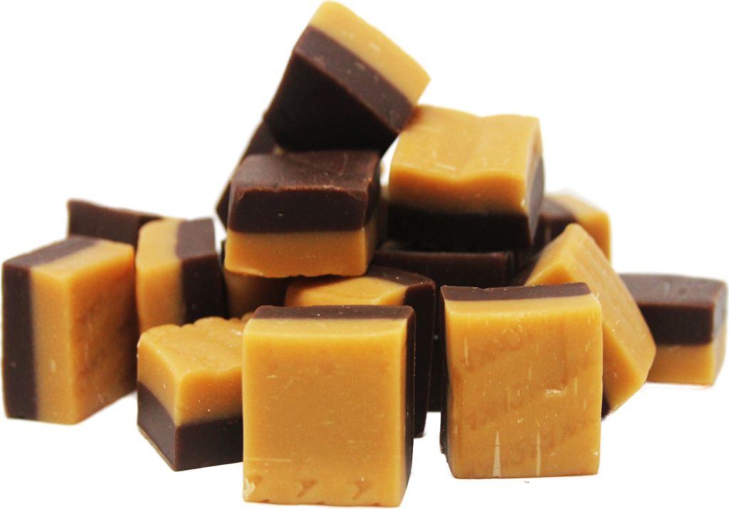 Fudge Duo Toffee Vanille Choco weiches Butter Karamell Konfekt 2000g