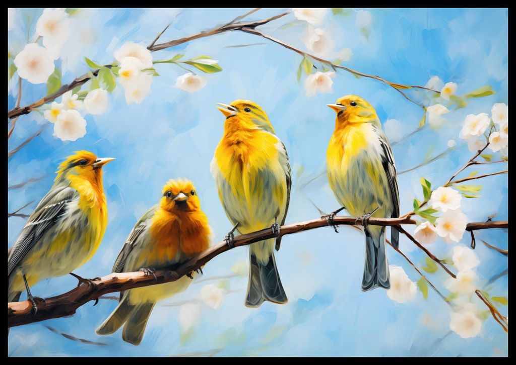 Plakat 66,5x46,5cm Frühling Pfiff
