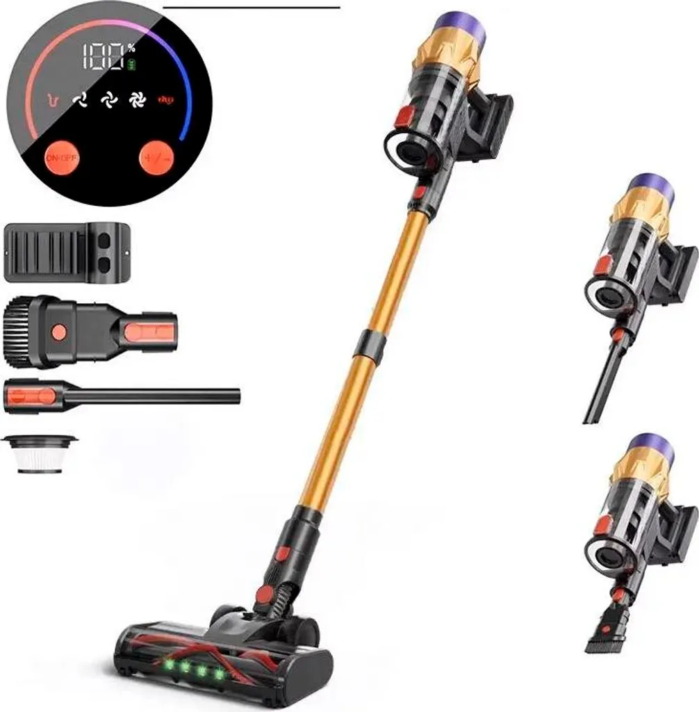 Aspirateur balai sans fil Gold Lite haute performance pour sols et tapis