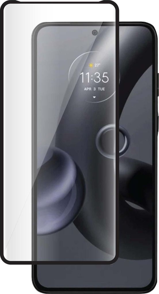 BigBen, Bildschirmfolie für Motorola Edge 30 Neo 2.5D 9H Glas, Schwarz transparent