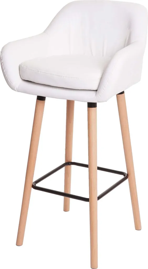 Sgabello Malmö T381 Bianco Similpelle: Praticità e Stile per la Casa