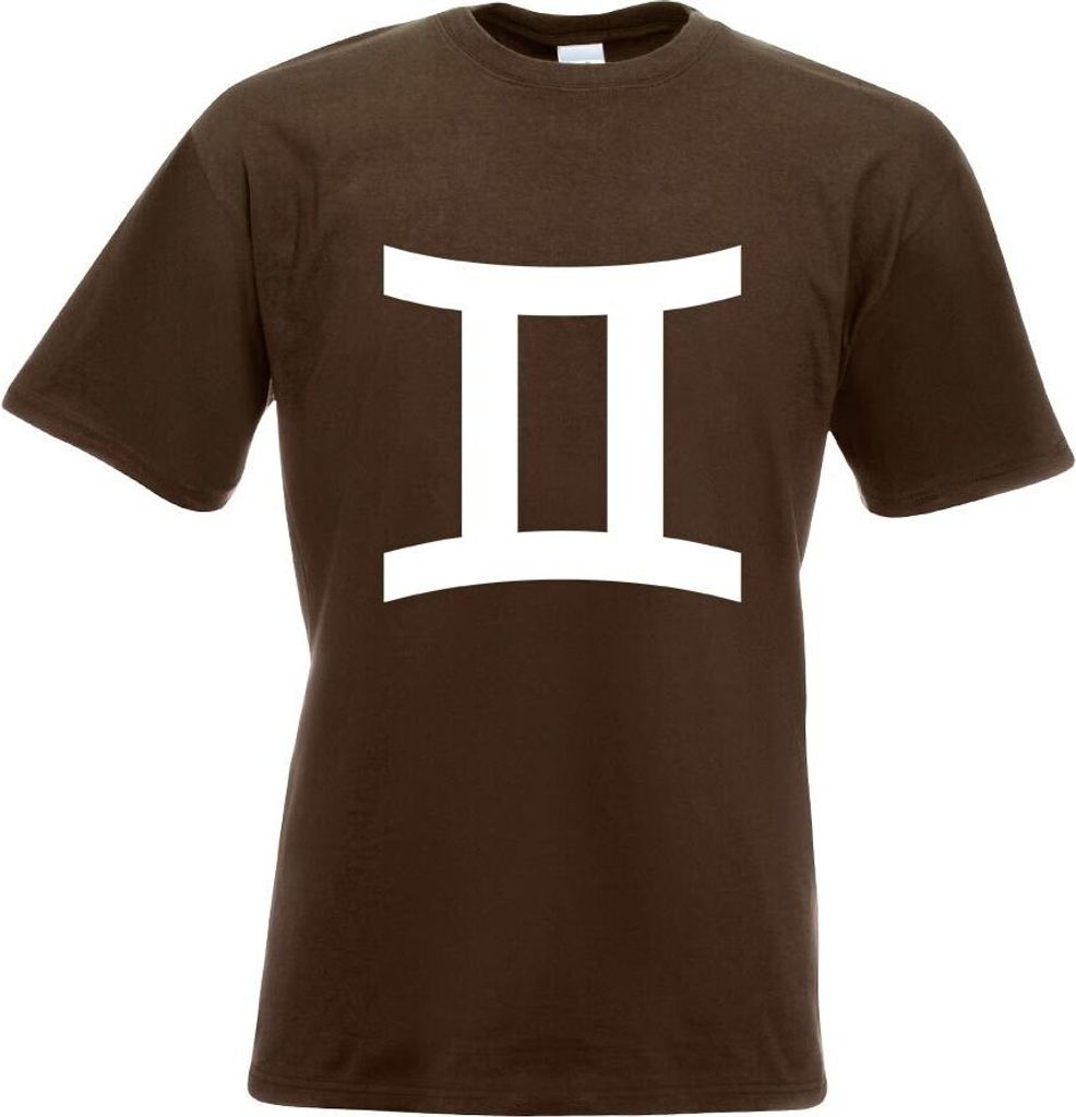 Kiwistar - T-Shirt - Chocolate - Zwilling Sernzeichen Motiv Bedruckt Funshirt Design Print - mit Motiv Bedruckt - Funshirt Design - Sport - Freizei...