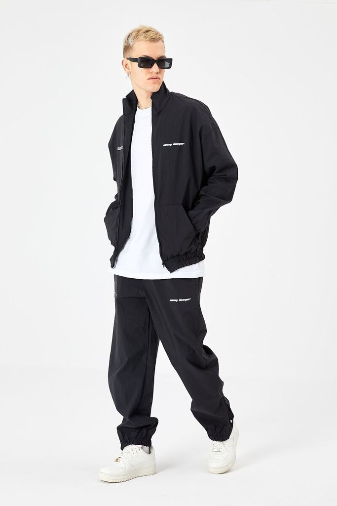 Jogginghose Oversize Fit Polyamid Trainingshose L Schwarz Produktbild 