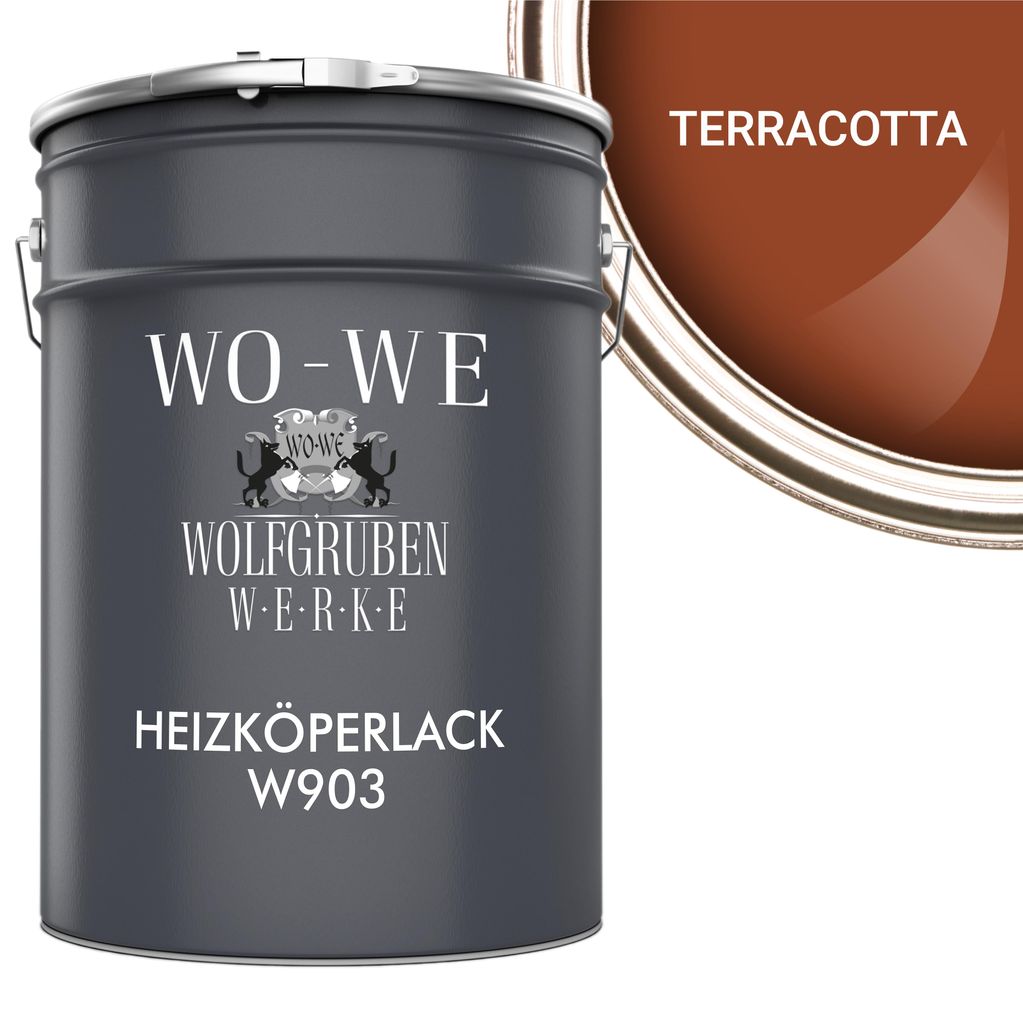 Heizkörperlack Heizungsfarbe Heizkörperfarbe W903 Terracotta - 5L
