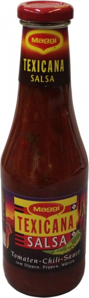 A bottle of Maggi Texicana Salsa.
