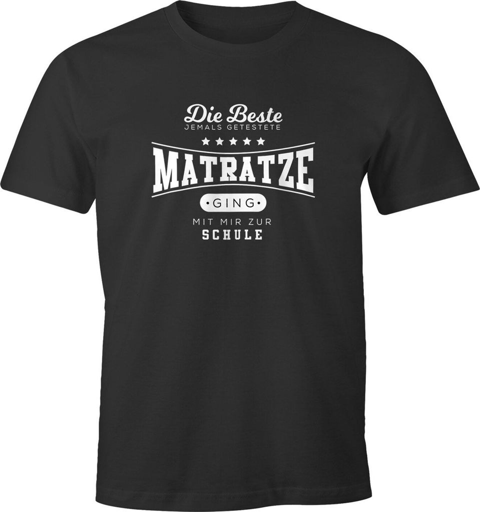 Herren T-Shirt Die beste Matratze lustiges witziges Spruch Fun-Shirt Moonworks anthrazit 4XL