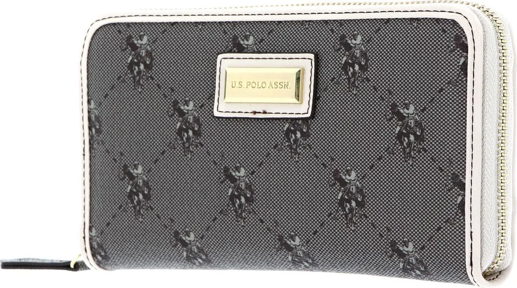 U.S. POLO ASSN. Hampton Zip Wallet Marrone Crema Verde - Portafoglio Top