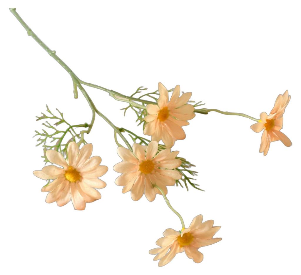 Künstlicher Blumenstrauß mit 5 Köpfen, künstlichen holländischen Chrysanthemen und Gänseblümchen, 52 cm, Seidenimitatblumen für Hochzeiten,...