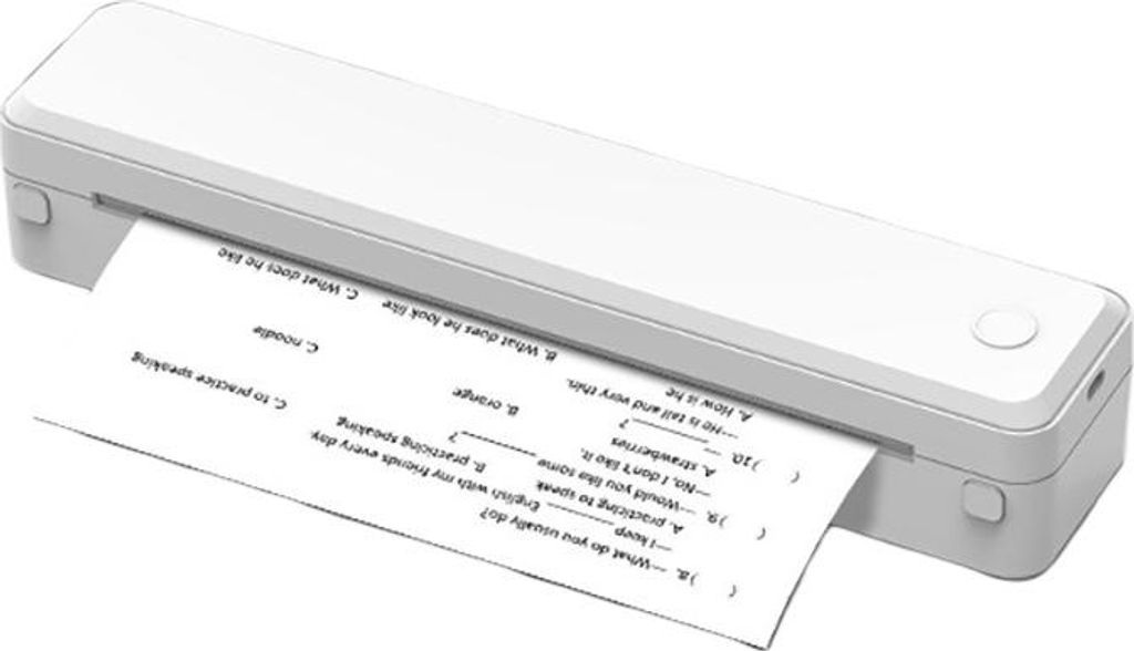 INF A4 Mini Thermodrucker 200dpi - Kabelloser, tragbarer Tattoo Drucker Weiß