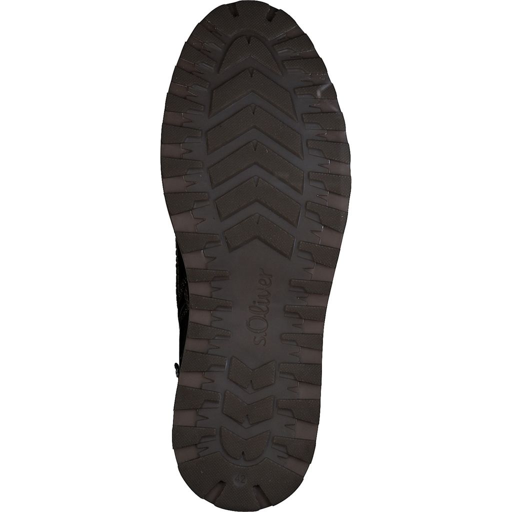 s.Oliver Herren Stiefelette Leder Schnürboot mit Reißverschluss 5-16226-43, Größe:43 EU, Farbe:Braun