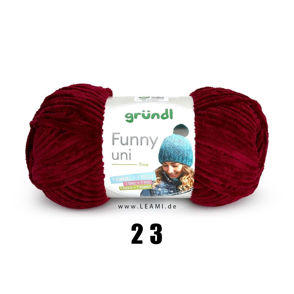 Gründl Chenillegarn Funny uni,100g/120m,Babywolle,100% Immagine del prodotto 