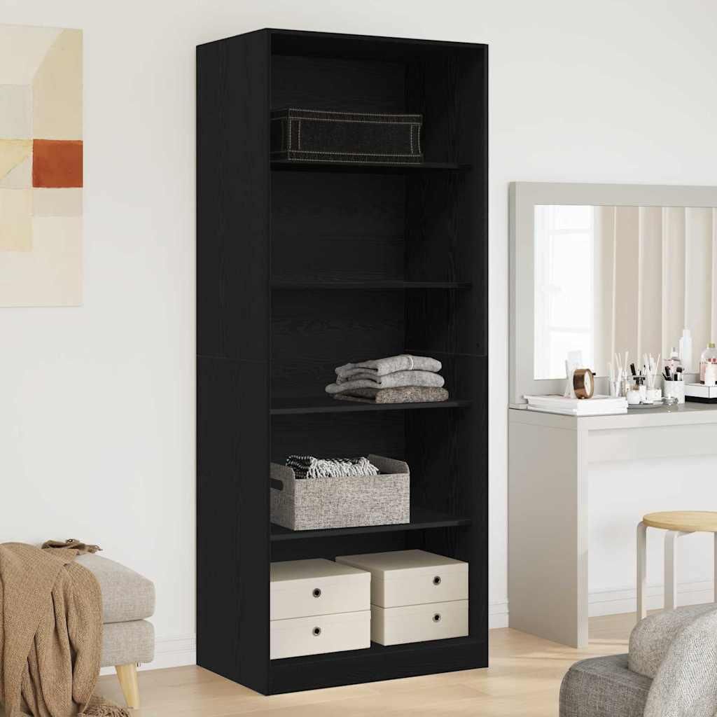 "im Sonderangebot"Kleiderschrank - elegantes Design - Garderobenständer - mit Regal Schwarz Eichen-Optik 80x50x200cm NEU865281 - Kleiderschränke