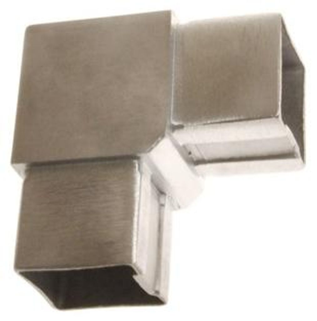 Edelstahl AISI304 90° Klebewinkel für Profil 40x40x2 mm