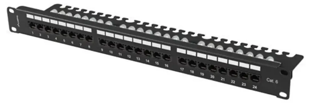 Solution de Brassage Réseau Cat6 pour Armoire Serveur 19 Lanberg Noir 1U