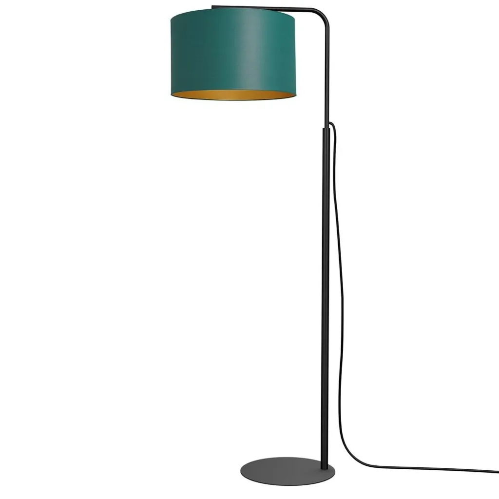 Luminex Soho lampadaire vert en textile design moderne pour salon
