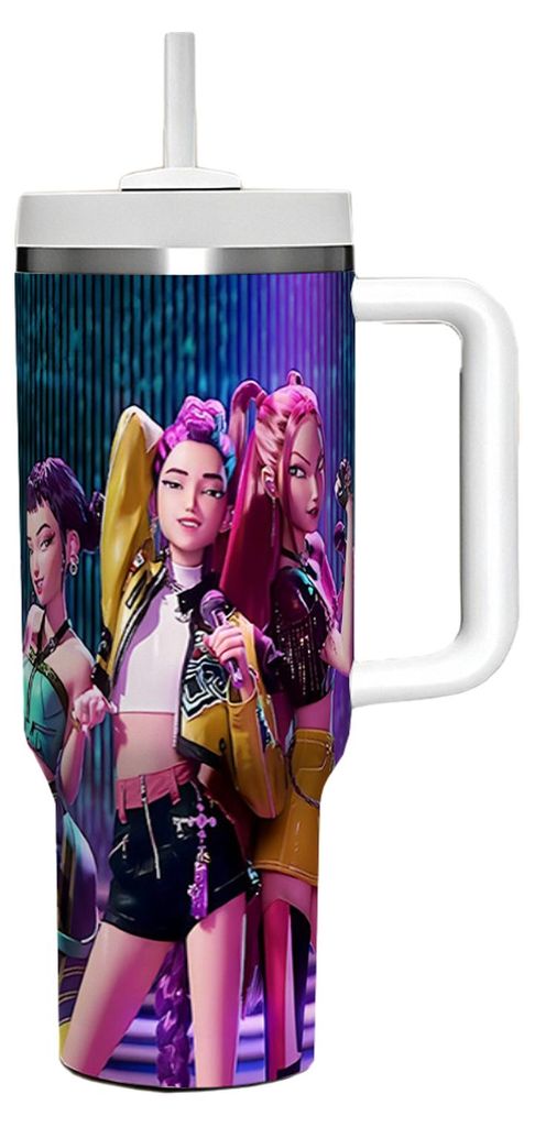 Isolierter Edelstahlbecher mit Griff, 1,2 Liter Fassungsvermögen, ideal für unterwegs, als Reisebecher oder Geschenk für Freunde und Familie.