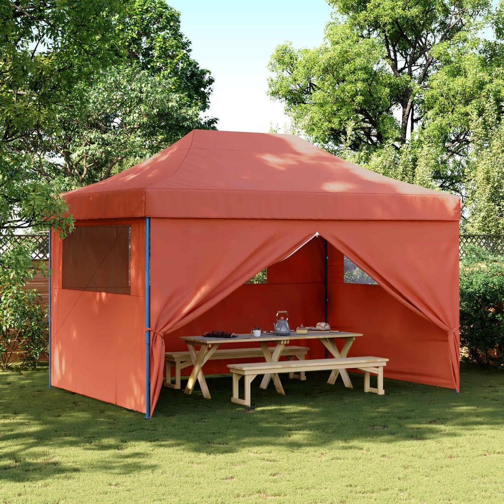 "Summerschlussverkauf "Party-Zelt 1 PC Wasserdicht - CLORIS - Gartenpavillon/Gartenzelt - Terrakotta 279x410x315 cm Oxford-Stoff - Pavillons & Part...