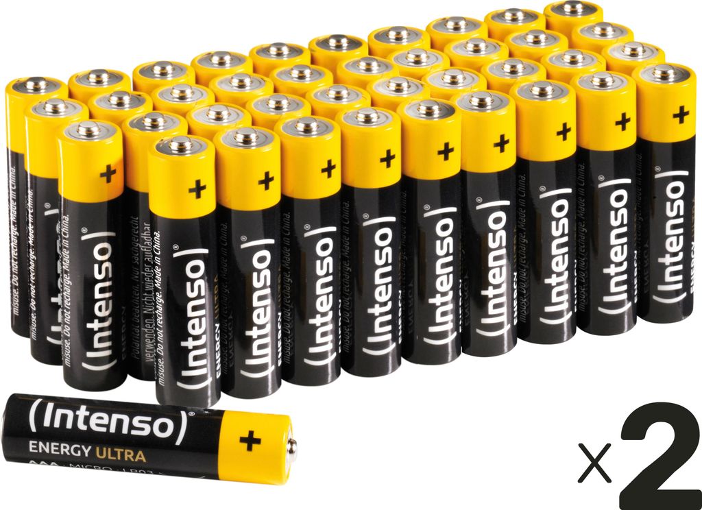 INTENSO Micro-Batterie-Set Energy Ultra, AAA LR03, Alkaline, 80 Stück