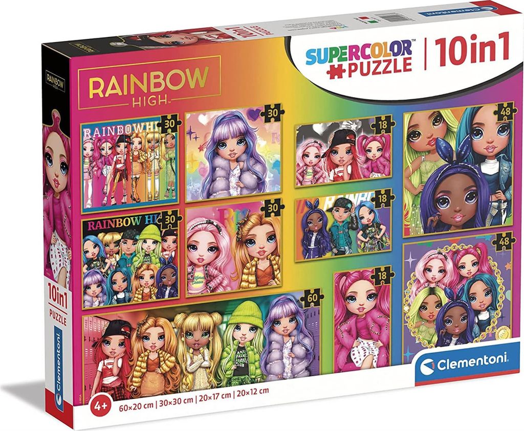 CLEMENTONI Rainbow High Puzzle 10v1 Obrázok produktu 
