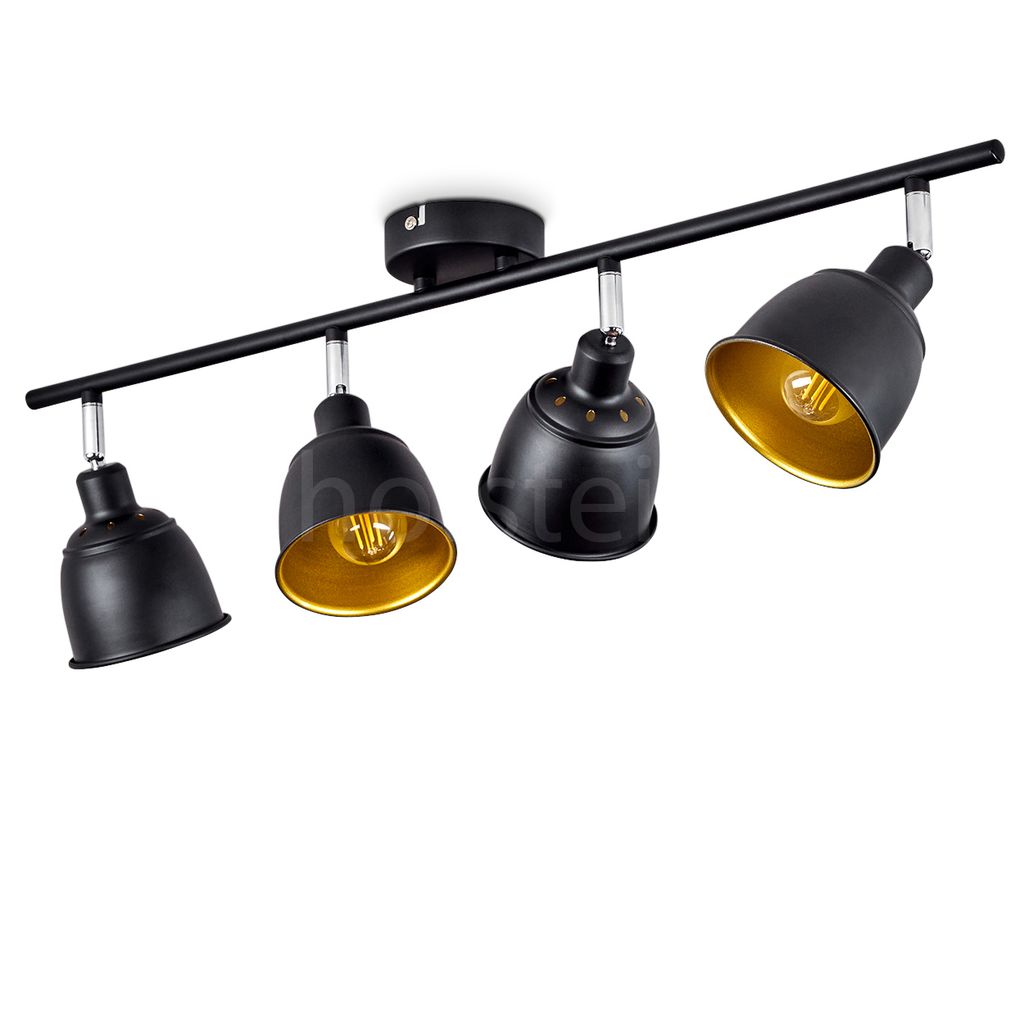 Manzinello »Manzinello« Deckenlampe, Metall, Schwarz/Goldfarben