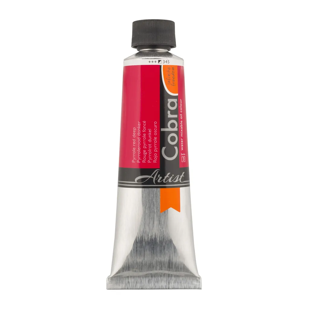 Cobra Artist peinture à l'huile miscible à l'eau - Rouge Pyrrole Foncé 345, 150ml