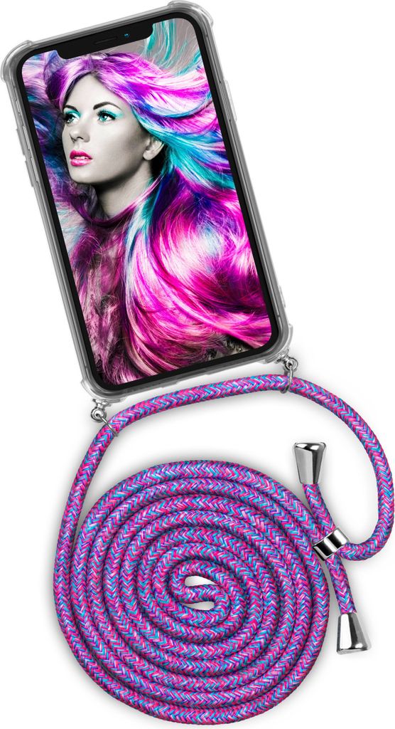 TWIST-Case + TWIST-Cord für iPhone 12 / 12 Pro, Farbe:Crazy Unicorn (Silber)