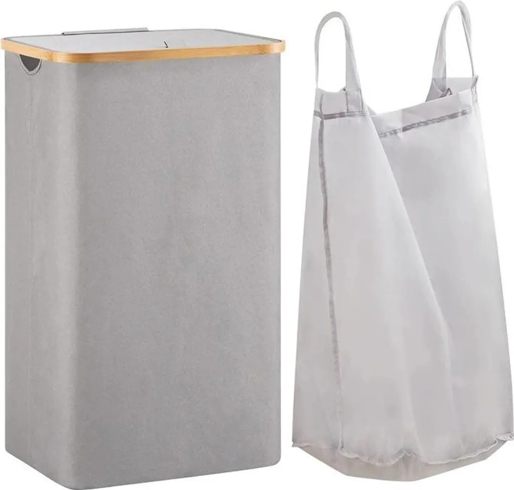 Bac à Linge Sale Pliable pour Salle de Bain Petit Espace en Bambou