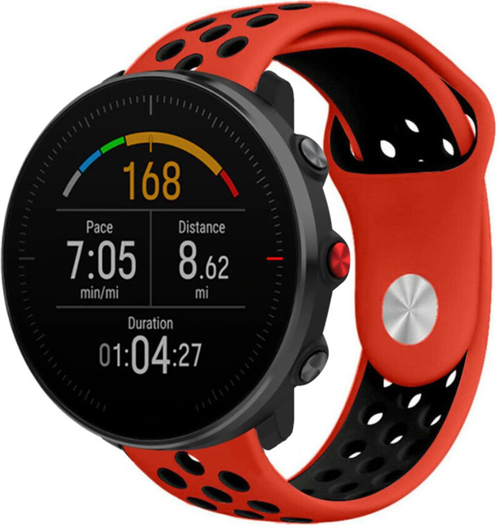 Strap-it Polar Vantage M Sportarmband (Rot/Schwarz) Produktbild 