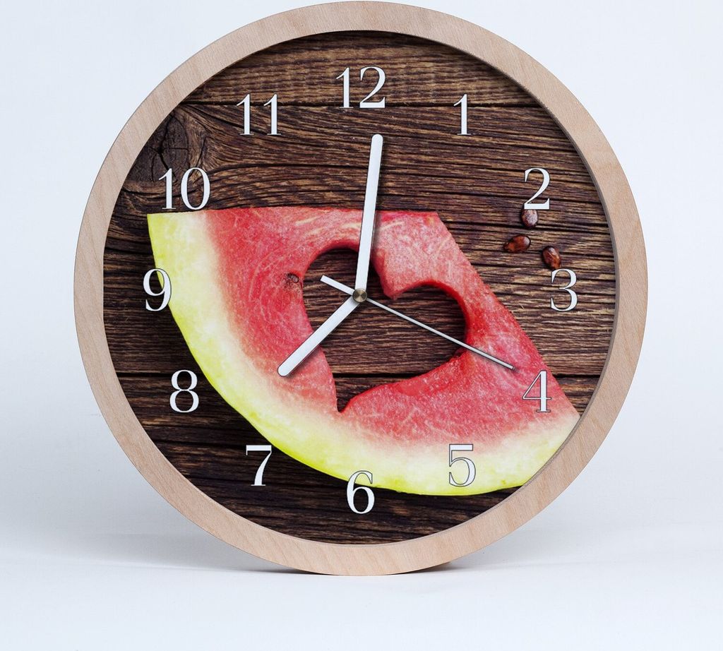 Holzuhr 20fi cm wanduhr - Wassermelone Obst