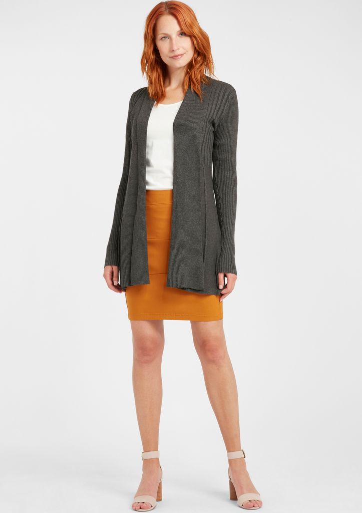 fransa FRZubasi Damen Lange Strickjacke Feinstrick Cardigan Longstrickjacke