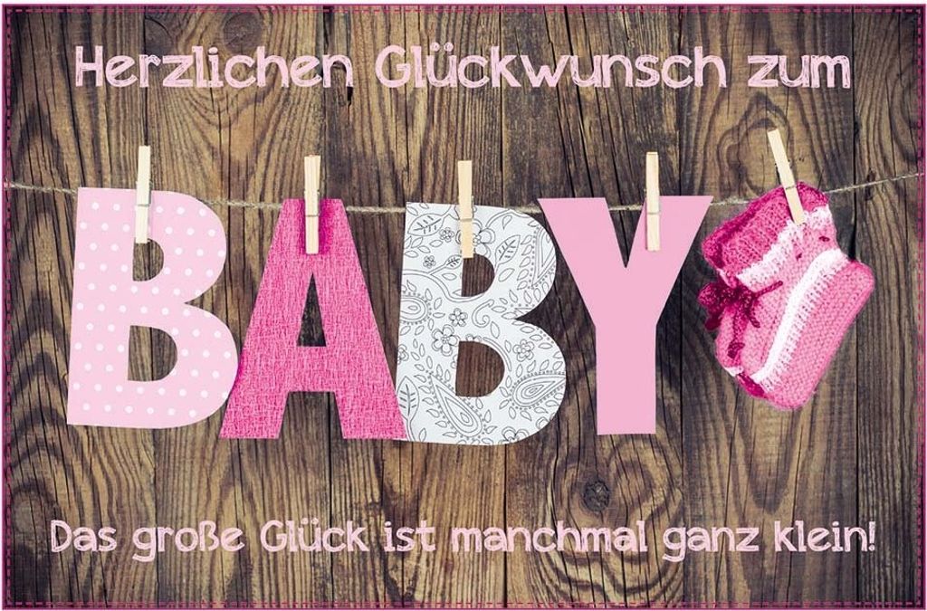 Geburt - Baby – Colourful Life - Glückwunschkarte im Format 11,5 x