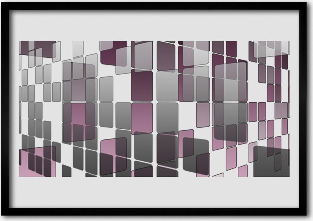 Bild 100x70 MDF-Rahmen Wandkunst Abstraction Graphics