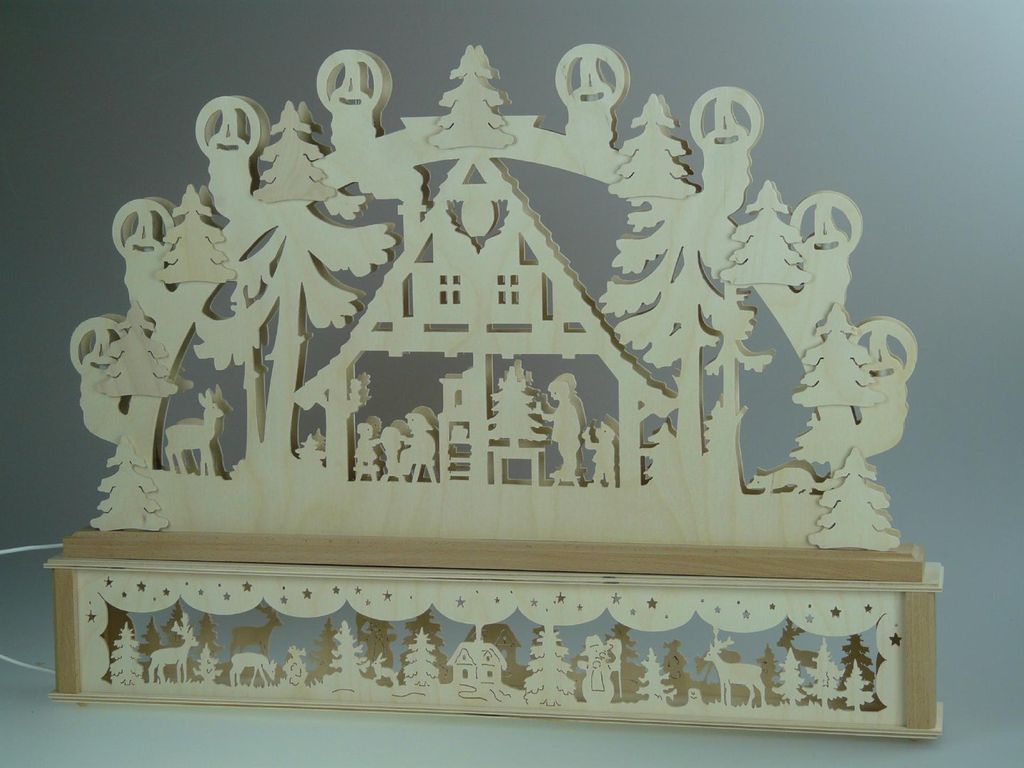 Original Erzgebirgischer Marken Schwibbogen Lichterbogen 70 x 53 cmK70-0_51