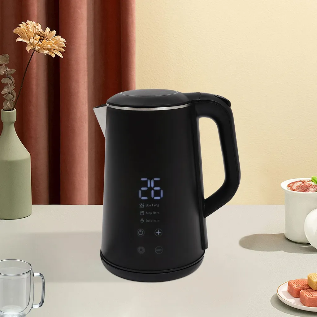 Bouilloire tactile noire avec réglage de température et écran LED - 5