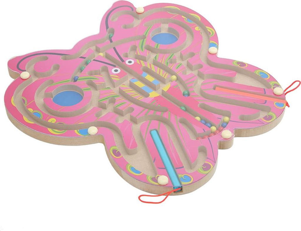 Wooden Children Magnetic Ball Maze Toy Educational Interaction GiftButterfly