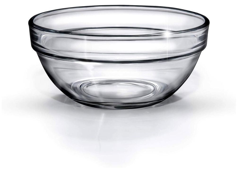 Set aus 6 Stück - Servierschalen - Glas - Runde, stapelbare Dipschalen Ø 105mm