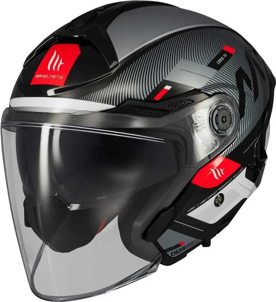 Casque Jet MT Helmets Cosmo SV Silence Noir L Insonorisé Confort