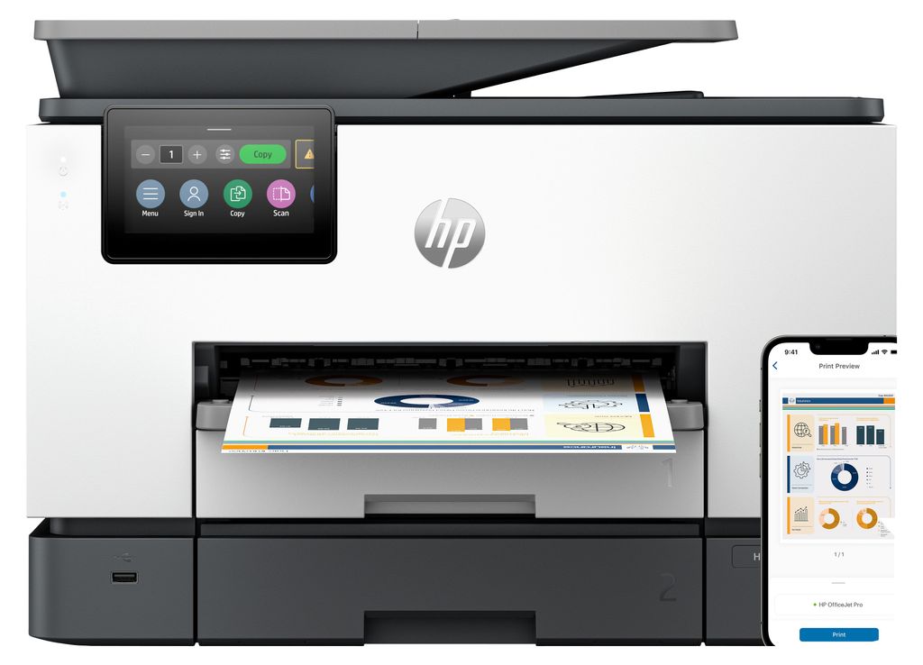 HP OfficeJet Pro 9130b Bezdrôtová All-in-One Farba Obrázok produktu 