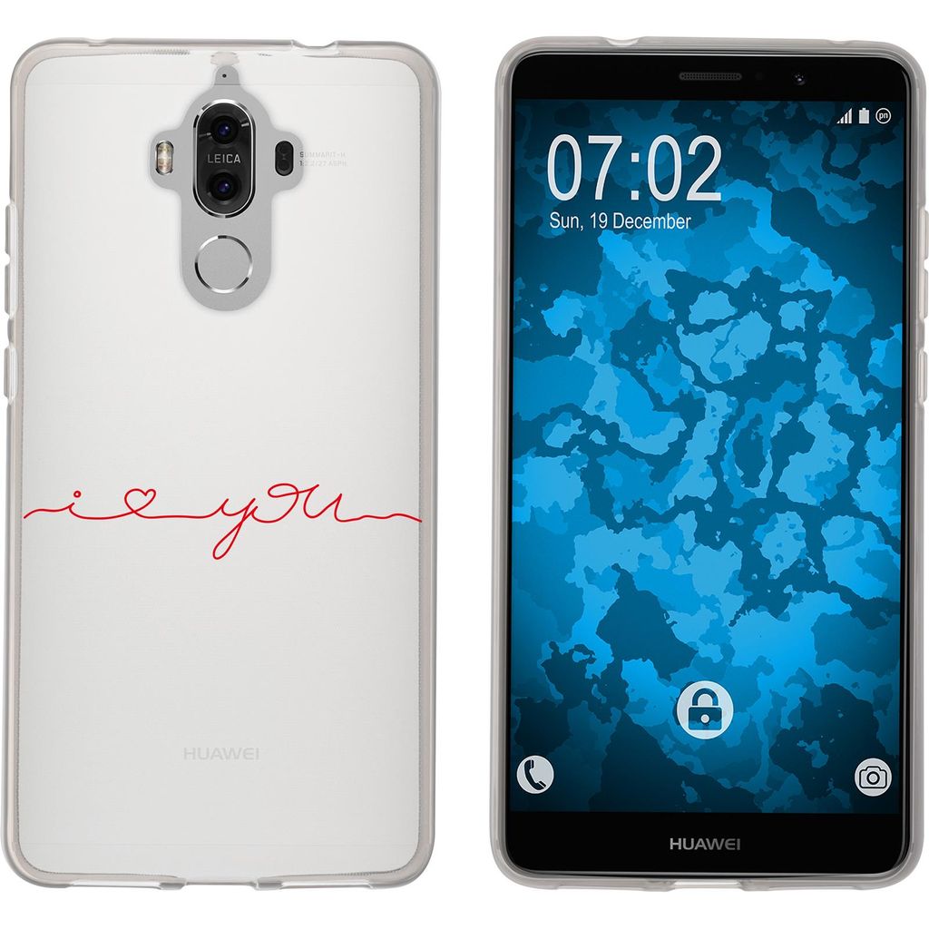 PhoneNatic Case kompatibel mit Huawei Mate 9 Silikon-Hülle in Love M2