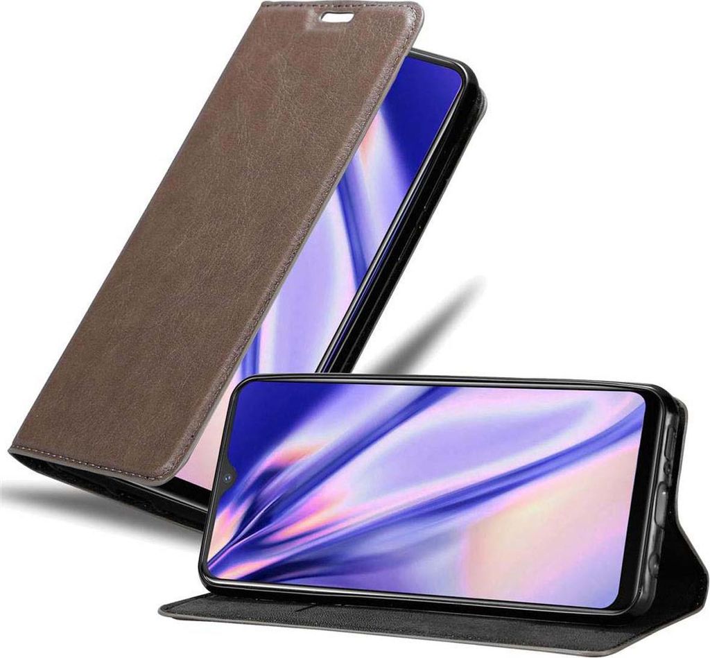Cadorabo Hülle für Vivo Y95 Schutz Hülle in Braun Handyhülle Etui Case Cover Magnetverschluss