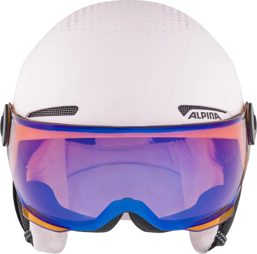Casque de ski fille visière Alpina Zupo pour cours de ski rose mat