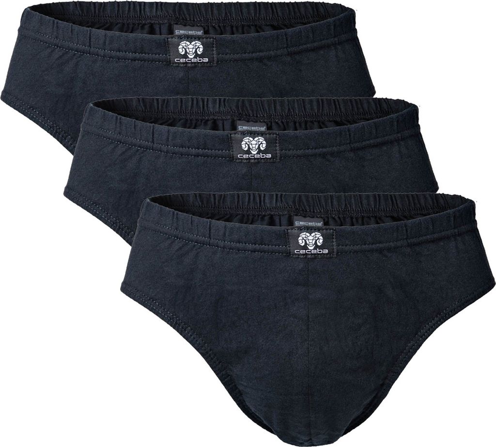 Ceceba Slip 3er Pack, Farbe:Schwarz, Wäschegröße:6XL, Präzise Farbe:schwarz 2670-9000